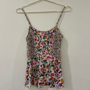 Madewell floral peplum top